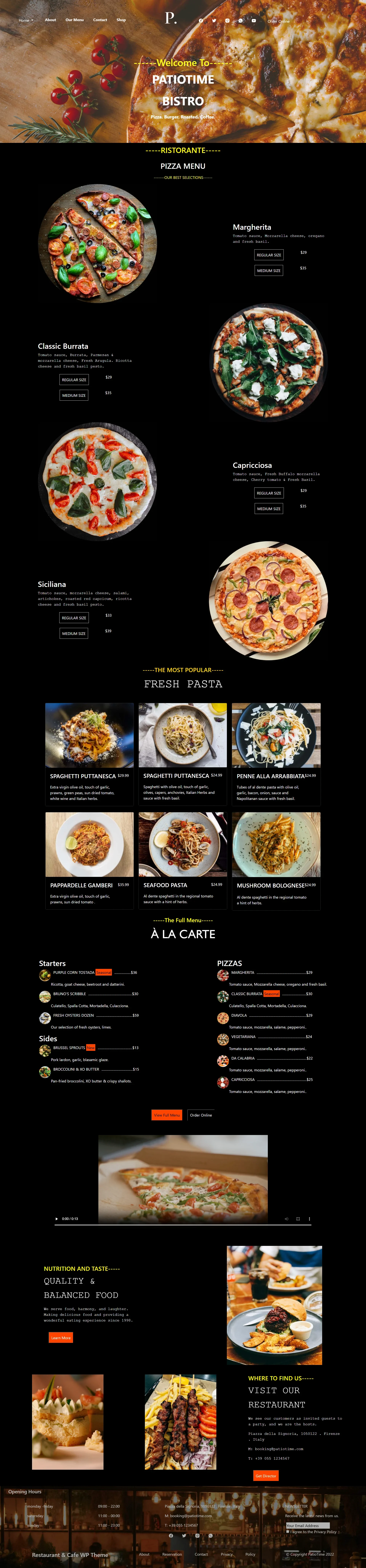 patiotime bistro project website